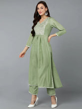Silk Blend Sea Green Straight Kurta Pant-PKSKD1938